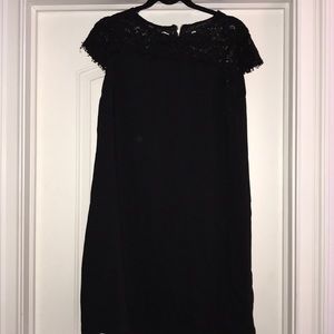 Zara Black and Lace Shift Dress